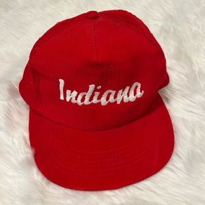 Vintage Speedway Indiana Baseball Cap Hat Velvet Strapback University One Size